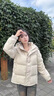 鴨鴨（YAYA）蓄熱短款羽絨服女2025年冬季新款時尚休閑寬松加厚保暖小個子外套 米色 M (建議110-125斤) 曬單實拍圖
