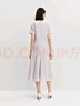 OVV【日本進(jìn)口三醋酸】2024秋冬新款女裝短袖圓領(lǐng)A字連衣裙 晨曦紫 M 曬單實(shí)拍圖