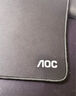 AOC 純色系列 電競游戲鼠標墊中小號 300*250*3mm加厚鎖邊辦公鍵盤(pán)電腦書(shū)桌墊 黑色 M100 曬單實(shí)拍圖