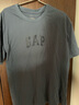 Gap男女裝純棉印花logo短袖T恤基礎(chǔ)款寬松上衣 灰藍(lán)印花 L (175/96A) 亞洲尺碼 曬單實(shí)拍圖