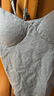 悅內帶胸墊睡衣女款春秋款秋季純棉長(cháng)袖長(cháng)褲家居服高級感吊帶三件套裝 B22052淺灰色【帶胸墊/三件套】 XL (170) 【體重120-140斤】 曬單實(shí)拍圖