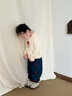 幼歌（YOUGE）嬰幼兒愛(ài)心繡標柔軟寬松軟牛仔束腳褲寶寶可愛(ài)休閑褲子 牛仔藍 90 cm 曬單實(shí)拍圖