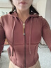 lululemon丨Waist-Seamed Nulu? 女士腰部縫線拉鏈連帽衫 LW3HOES 古銅棕 XS /4 曬單實(shí)拍圖