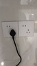 國際電工暗裝奶油風(fēng)86型開(kāi)關(guān)插座墻壁5孔全屋套餐超薄啞光膚感無(wú)框大面板 斜五孔插座 曬單實(shí)拍圖
