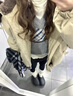 圣保美連帽大毛領(lǐng)羽絨棉服女裝2025冬季新款韓版棉衣外套加厚工裝派克服 粉紅色 S 曬單實拍圖