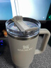 STANLEY巨無霸吸管杯水杯保溫杯大容量辦公車載不銹鋼杯子1.18L-煙灰 曬單實(shí)拍圖