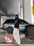 魯雅爾cleanfit白色牛仔褲男款秋季美式高街vibe褲子潮流痞帥彎刀微喇褲 白色 XL 曬單實(shí)拍圖