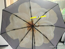 蕉下（beneunder）太陽傘女三折防曬防紫外線黑膠傘雙層小黑傘晴雨兩用遮陽傘果趣 梨白 曬單實拍圖
