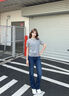 Calvin KleinJeans【涼感】25春夏女士潮流美式復(fù)古ck寬松微喇牛仔褲47AB724 UN2-牛仔藍 27 曬單實拍圖