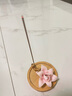 東方泥土陶瓷玉蘭花高端藝術(shù)香插香座線(xiàn)香底座香爐香盤(pán)托香器禪意家用室內 玉蘭花香插.粉色【含竹底座】 曬單實(shí)拍圖