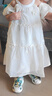 ASK JUNIOR兒童裙子夏季小童甜美木耳花邊露肩吊帶連衣裙女童公主裙蛋糕裙 曬單實(shí)拍圖