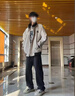 DIDGERIDOO官方潮牌工裝外套男女款秋冬寬松翻領(lǐng)簡(jiǎn)約夾克拼接休閑時(shí)尚衣服男 焦糖黃（NE01） L （推薦體重135-160斤） 曬單實(shí)拍圖