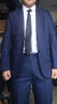 法蒙澤西服套裝男士三件套商務(wù)職業(yè)正裝小西裝男結(jié)婚新郎上班修身外套男 藏青色(西服+西褲+襯衫+大禮包) 4XL【155-170斤】 曬單實拍圖