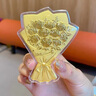 歐顏黃金玫瑰花束999足金收藏投資金幣擺件生日禮物送女友 精美包裝+代寫(xiě)賀卡 曬單實(shí)拍圖