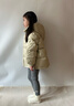 雅鹿三防2025新款兒童羽絨服中長(cháng)款加厚中大童男女童寶寶冬季外套冬裝 米色 省心三防面料 130 曬單實(shí)拍圖