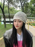 CACUSS羊毛帽子女秋冬薄款毛線(xiàn)帽時(shí)尚堆堆帽顯臉小針織帽女 米色 曬單實(shí)拍圖