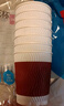 得力（deli）280ml一次性紙杯 杯子/水杯 防滑三層加厚波紋 紅色 50只裝 曬單實拍圖