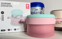 babycare兒童餐具輔食碗注水保溫碗不銹鋼叉勺寶寶吃飯喝水?huà)雰褐軞q禮盒粉 曬單實(shí)拍圖