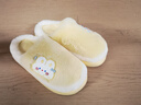 紅豆踩屎感棉拖鞋女款秋冬季2025新款室內家居保暖毛絨絨月子棉拖鞋女 淺黃 36-37 正碼 曬單實(shí)拍圖