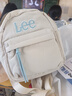LEE高顏值迷你小書(shū)包女初高中生大學(xué)生百搭通勤背包輕便旅行雙肩包 米灰色 曬單實(shí)拍圖