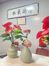 條紋陶瓷巖泥小花瓶家居粗陶客廳桌面辦公室干花水培花器花插擺件 條紋灰色小花瓶【可水培】 14cm 曬單實(shí)拍圖