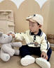 G. DUCKKIDS嬰兒套裝秋季男寶寶1--3歲分體衣幼兒春秋季翻領(lǐng)小熊衛(wèi)衣兩件套潮 米套裝 90 cm 曬單實(shí)拍圖