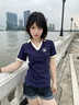 LDBE櫻桃刺繡polo領(lǐng)短袖t恤女學(xué)院風(fēng)修身顯瘦設(shè)計(jì)感小眾藏青正肩上衣 藏青色 L 95-105斤 曬單實(shí)拍圖