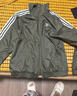 adidas情侶款復(fù)古風(fēng)梭織立領(lǐng)夾克外套男女阿迪達(dá)斯官方三葉草 深灰 L 曬單實(shí)拍圖