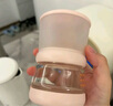 babycare歪頭仿母乳新生兒奶瓶禮盒防脹氣玻璃奶瓶4件套 芘克粉 0-12月 曬單實(shí)拍圖