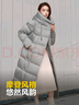 波司登（BOSIDENG）【反季】羽絨服新國標90絨女長(cháng)款過(guò)膝廓形顯瘦自由舒適保暖外套 優(yōu)雅灰8413 M 165/88A 體重約120-140斤 曬單實(shí)拍圖