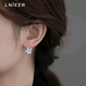 LnieerS999足銀花朵耳環(huán)耳釘銀耳鉤女清新小眾設計款耳扣2025年新款耳飾 【S999足銀】花朵耳環(huán) 曬單實(shí)拍圖