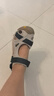 悍途（Humtto）夏季新款沙灘涼鞋戶外徒步休閑運(yùn)動(dòng)包頭涼鞋輕便防滑涉水溯溪鞋 米色/墨綠-女 37 曬單實(shí)拍圖