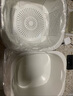 霜山SHIMOYAMA洗菜盆瀝水籃家用廚房多層洗水果可疊加菜籃子過(guò)濾網(wǎng)籃洗碗機(jī)可用 白色洗菜籃【瀝水籃+儲(chǔ)水盆】 曬單實(shí)拍圖