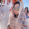 茯見 防曬披肩女民族風(fēng)外搭沙漠川西旅游絲巾海邊云南麗江紗巾披風(fēng) 薄紗披肩【米色】 曬單實(shí)拍圖