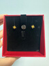 周六福5G工藝六芒星黃金耳釘耳飾女生日禮物計價(jià)A0913699 一對 約0.79g  曬單實(shí)拍圖
