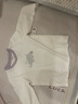 戴維貝拉（DAVE＆BELLA）男童抗菌防螨長(cháng)袖打底上衣女寶寶t恤秋季新款小童套頭衫兒童衣服 白色【現貨】 110 cm（建議身高100-110cm） 曬單實(shí)拍圖