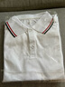 中小學(xué)生校服內搭短袖T恤夏季休閑高中生白色上衣polo衫高中班服 白色白領(lǐng)紅黑邊 185 曬單實(shí)拍圖