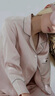 桑羅玻尿酸真絲睡衣套裝100%桑蠶絲美膚抗菌簡約休閑家居服四季 曬單實(shí)拍圖
