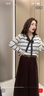森馬（Semir）長袖T恤女秋季oversize印花蝴蝶結2025少女感套頭衫10A525101006 曬單實拍圖