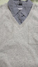 森馬（Semir）森柔棉|商場同款衛(wèi)衣女假兩件條紋春季2025新款翻領開叉衣服 淺花灰00224 S 155/80A 曬單實拍圖