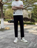 XJSGS官方國(guó)際正品牌奢侈男士高端休閑褲秋季直筒寬松彈力商務(wù)九分褲子 CY95高檔棕色九分【現(xiàn)貨速達(dá)】 32 【腰圍：二尺五】 曬單實(shí)拍圖