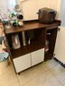 茶水柜客廳靠墻小柜子儲物柜中古風(fēng)實(shí)用家用餐邊柜小戶(hù)型置物柜 【生態(tài)板】胡桃色90*40*91cm 曬單實(shí)拍圖