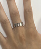 卡家同款 love戒指 男士戒指 玫瑰金戒指 18k金 情侶對(duì)戒 銀色-無鉆 10號(hào)（寬約5.5mm） 曬單實(shí)拍圖