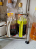 茶花（CHAHUA）廚房玻璃油壺調味罐油罐醋瓶醬油瓶帶防塵蓋防漏油瓶 綠色   375ML 曬單實(shí)拍圖