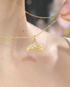 周六福黃金吊墜5D硬金男女款華光系列貝殼魚(yú)類(lèi)琺瑯吊墜 定價(jià) 0.85g 曬單實(shí)拍圖