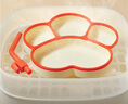 COOKSS 寶寶餐盤(pán)硅膠嬰兒學(xué)吃飯分格兒童餐具輔食碗餐盤(pán)帶吸盤(pán) 雙拼綠 曬單實(shí)拍圖
