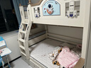 子薇 櫻桃木全實(shí)木上下床兒童床男孩女孩高低子母床上下鋪成人床 爬梯款+書架+雙抽 送6D乳膠床墊 上鋪寬120cm*下鋪寬150cm 曬單實(shí)拍圖