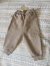 papa爬爬冬裝兒童運動(dòng)褲男童女童加絨褲子寶寶衛褲長(cháng)褲童裝 卡其 90 cm 曬單實(shí)拍圖
