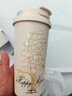 炊大皇保溫杯陶瓷內(nèi)膽咖啡杯女士高顏值禮物雙飲520ml（鈴花噴陶款） 曬單實(shí)拍圖