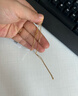 周六福（ZLF）  18k金項鏈女玫瑰金彩金項鏈O字素鏈女生 紅-41+5cm（0.8-1g） 素鏈 曬單實(shí)拍圖
